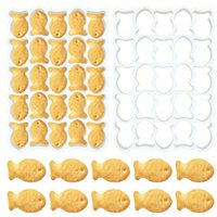 1pc Mini Goldfish Cookie Cutter 25-Cavity Plastic Fish-Shaped Mold for Kitchen Gadgets Cookies, Crackers & Fondant Baking