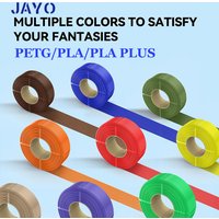 JAYO PLA/PETG-Filament 1,75 mm PLA Plus Nachfüllfilament für 3D-Drucker, geeignet für Bambu Lab Filament und wiederverwendbare Spule, 5 Rollen