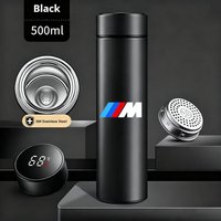 Stainless Steel Thermos Cup Smart LED Display Office Cup Sticker For BMW M Power X1 e84 X3 f25 X5 e53 x6 e71 ix3 i3 320i 330d M4