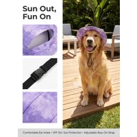 Dog cat anti-strangle hat anti-off ear adjustable rope buckle bucket hat pet headgear sun hat summer dog hats