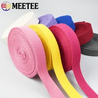 8M 20-50mm Polyester Cotton Webbings 1.2mm Thick Canvas Ribbon Belt Bag Webbing Knapsack Strapping Sewing Belts Accessories
