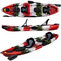 LSF 2024 Popular Family Kayak 3 People 2 Person 2 Adult+1child HDPE Sit on Top Fishing Kayak with Backseat or Chair