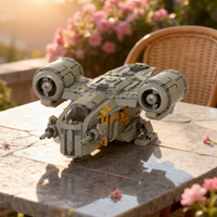 1121pcs MOC Star Battle The Razor Crest SWOV Model Building Blocks Construction Toy Festival Gifts Idea Creative Education