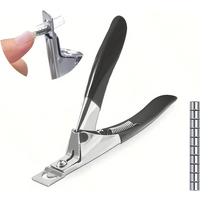 Acrylic Nail Clippers with 15Pcs Magnets Nail Clippers Cutters for Long Acrylic Gel Nails Tips Adjustable Stainless