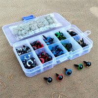 100 pièces 5 couleurs poupée en plastique yeux de sécurité pour jouets Amigurumi Animal ours en peluche yeux de chat en peluche pour poupées artisanat accessoires boîte