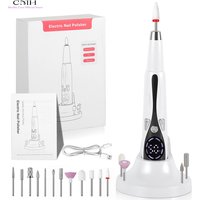 Electric Nail File Drill Cordless Rechargeable 12 Sanding Heads Long Battery Manicure Pedicure Tool Gel Acrylic Nails Callus