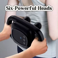 6 Heads Massage Gun Digital Display Professional Deep Tissue Muscle Massager Full Body Relief Soreness Relaxation Fascia Gun