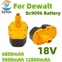 6.8Ah/9.8Ah /12.800Ah 18V Ni-MH Replacement Battery For Dewalt XRP DC9096 DC9099 DC9098 DW9099 DW9098 Cordless Power Tool