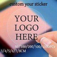 3-8CM Custom Round Stickers – Paper/PVC/Transparent, 50-500PCs Personalized for Weddings, Birthdays, Business & Gifts