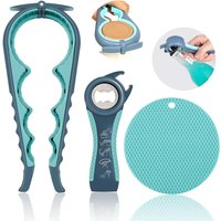 Jar Opener for Weak Hands Seniors with Arthritis Multi Function Bottle Opener Lid Non Slip Rubber Gripper Pad beer kitchen tools