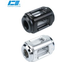 IceManCooler F40 Glass Filter For Computer Case Water Cooling Loop Build,Black,Silver,Inner G1/4" High Quality,ICE-F40