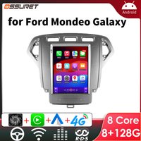Auto Multimedia Player für Ford Mondeo MK4 Galaxy A/C 2007-2010 Autoradio Stereo Drahtlose Carplay 4G 9,7 zoll 4G DSP 2din Audio