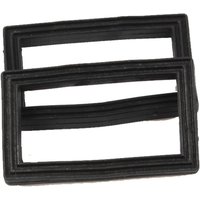 2 Pcs Black 58 X 35mm Rectangular Rubber Overflow Washer For Kitchen Sink Household Kitchen Accessories