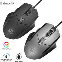 Wired Mouse, 7200 DPI, Ergonomic Gaming Mouse, High Performance Computer Gaming Mouse with 6-Button, RGB, for Laptop PC Desktop