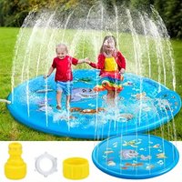 The 1-meter PVC dolphin water spray mat is a water toy for children and dogs, very suitable for lawns, parks, and home gardens.