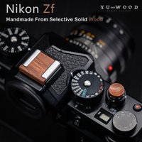 Wood Camera Hot Shoe Cover Shutter Release Button Cap Kit For Nikon Zf And Leica Dlux8 Camera