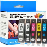 5pk 178 178XL Compatible ink cartridge for HP 5510 5511 5512 6510 6512 6521 7510 7515 6515 6520 C6380 C6300 C5300 Printer hp178