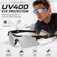 Official LUSTEPTO Bike Glasses UV400 Shield Lens Cycling Sunglasses for MTB Road Hiking Mountaineering Travel
