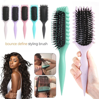1PC Curly Hair Define Styling Brush for Men & Women,5 Color Quality Combs,Shape Curly Hair Reduce Pulling Natural Styling Tools