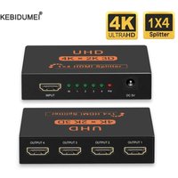 4K HDMI Splitter 1080P Dual Display Converter with Power for HDTV DVD PS3/4 Xbox HDMI-compatible Switch Switcher