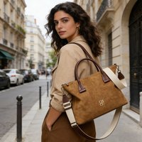 2026 Trendy Genuine Leather Tote Bag for Women Large Capacity Solid Color Vintage Style Shoulder Bag Casual Handbag Fashion