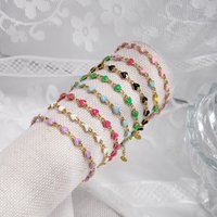 Lovely Heart Shaped Chain Bracelet Stainless Steel Bracelet Chic 14K Plated Women's Fashion Jewelry