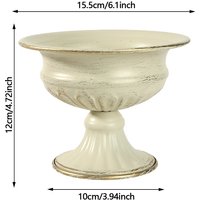 Vintage Metal Flower Pot White Multipurpose Urn Vase Flower Pot Decorative Vase Wedding Party Birthday Decorative