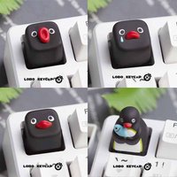 Cute Pingu Anime Series Penguin Personalized Creative Resin Mechanical Keyboard Esc Replacement Keycap Customization Fun Gifts