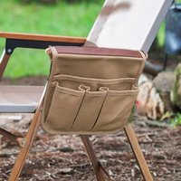 1PC Portable Canvas Storage Bags Mountain Outdoor Camping Kermit Chair Armrest Hanging Side Multi-functional Storage Bag