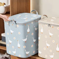 Quilt Storage Bag Large Capacity Non-woven Clothes Quilt Storage Bag 100/140/180L Household Wardrobe Moving Luggage Clothing Box