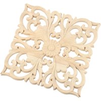 Woodcarving Decal Corner Applique Frame Door Decor Wall Furniture Decorative Figurines Wood Applique For Furniture Cabinet Decal