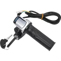 AliExpress Electric Bicycle Scooter Throttle Grip With Key Lock Power Indicator E-bike 36V 48V 60V Accelerator Accessories With LCD Display