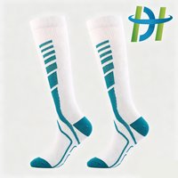 Lightweight Nylon-Spandex Compression Socks for Travel & Sports