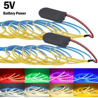 3MM 5MM 8MM PCB COB LED Strip 5V Light Battery Power 320LEDs/M Red Green Blue Pink Flex Adhesive Tape Home Decor 0.5m 1m 2m 3m