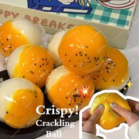 Egg Pastry Crispy Stress Ball Cracking Wax Shatter Ball Squishy Toy Satisfying ASMR Pop Sound Anti Stress Fidget Toys for Adults