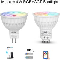 Miboxer 4W RGB CCT LED Spotlight FUT103 GU10 FUT104 MR16 2.4g Wifi Dimmable Ceiling Led Light Bulb for Home Decoration