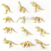 12pcs/set Jurassic Dinosaurs Skeleton Model Archaeology Tyrannosaurus Pterosaur Home Decoration Toys For Christmas Gifts