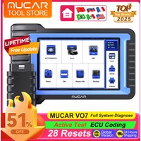 MUCAR VO7S/ VO7 OBD2 Scanner Lifetime Free Bi-directional ECU Coding Automotive Scanner Full System 28 Reset Diagnostic Tools