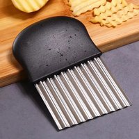 Stainless Steel French Fry Cutter, Wavy Kitchen Knife, Dough Cutter, Vegetable & Fruit Wavy Slicer, Tool for Making French Fries