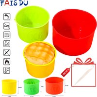 FAIS DU Food Grade Round Silicone Molds for Cakes Mousse Kitchen Accessories Round Cake Molds Baking Molds with Demolding Knife
