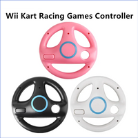 For Nintendo Wii Remote Controller Racing Wheel for Wii Kart Racing Games Controller for Color Game Racing Steering Wheel pink