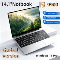 Laptop OEM z ekranem IPS 14,1 cala, procesor Intel Core i9-9900, 32 GB RAM, dysk 2 TB, wyświetlacz 4K HD, Windows 10/11 Pro, laptop do gier i pracy biurowej.
