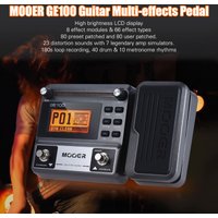MOOER GE100 Guitar Multi-effects Processor Effect Pedal with Loop Record Tuning Tap Tempo Rhythm Scale & Chord Lesson Function