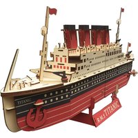 3D Wooden Puzzles Gifts for Children Kids Titanic Ship Model 74cm Big Size Cruise Jigsaw Toys Building Kits Home Decoration