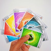 80Pcs/set Pokemon PTCG Authorised Edition White Border Energy Card The Card Back Is Blue Used As Replacement Card