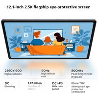 Lenovo Xiaoxin 12.1" Tablet 8+128GB Frost Silver 2-in-1 Student Pad Official Store Perfect for Annual Meeting Business Gifts