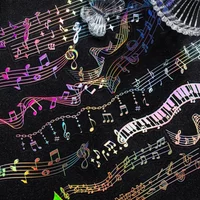 Starry Dreams Series PET Stickers 6 Cool Tone Galaxy Themes 20Pcs Cold Foil Journal Decor