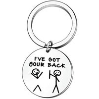 Stainless Steel Keychain Funny Best Friend Don't Worry I 've Got Your Back Awe Sometime Pendant Graduation Christmas Gift