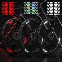 Reflective Luminous MTB Wheel Trim Stickers 16PCS PVC Safety Decor Patches For Mountain Bike Rims