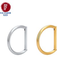 F136 Titanium Tragus Piercing D Shape Nose Ring Cartilage 16G Hinged segment Earrings Septum Clicker Women Men Body Jewelry